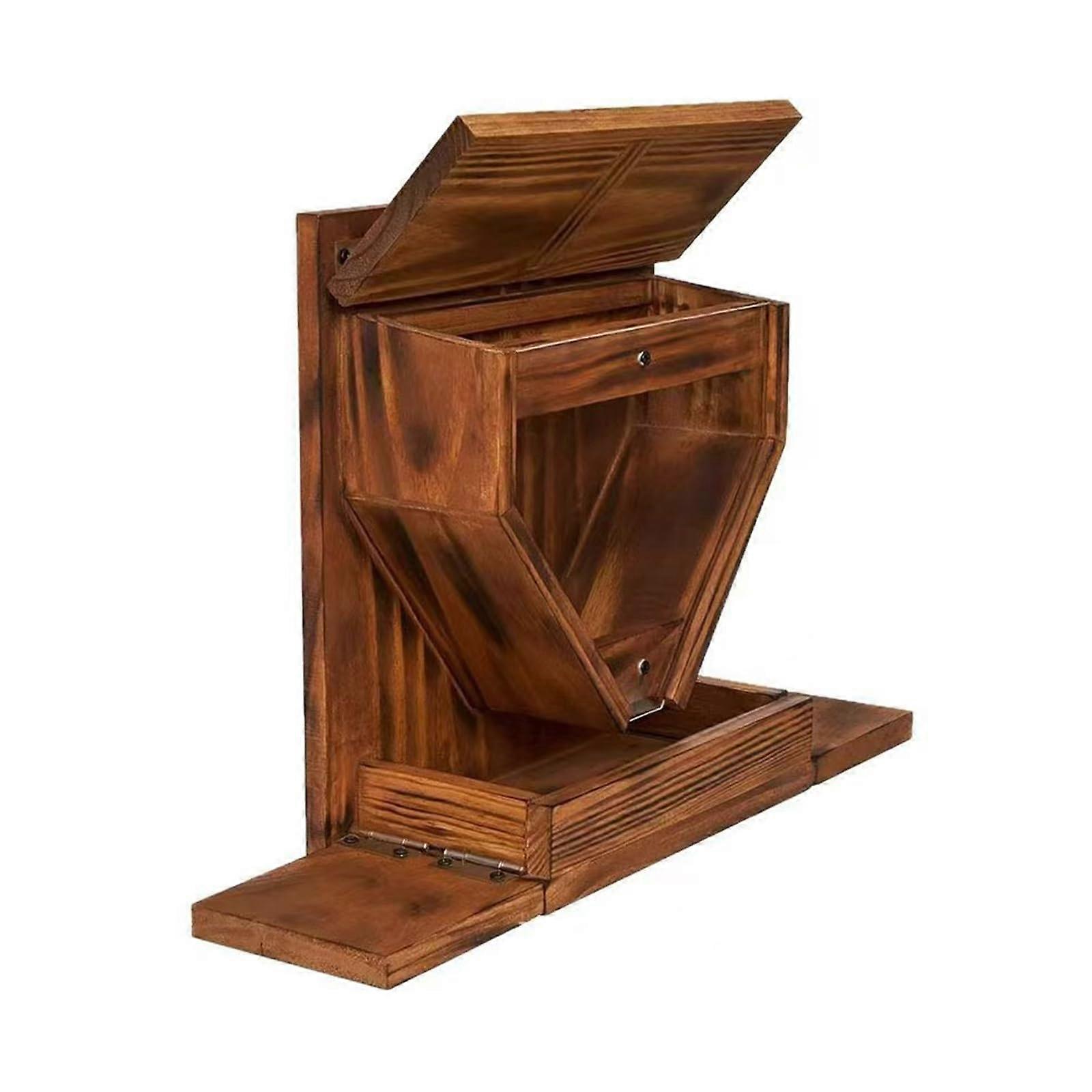 Squirrel Feeder WallMounted Outdoor Feeding Station with Large Grain Storage and Easy Refill Access