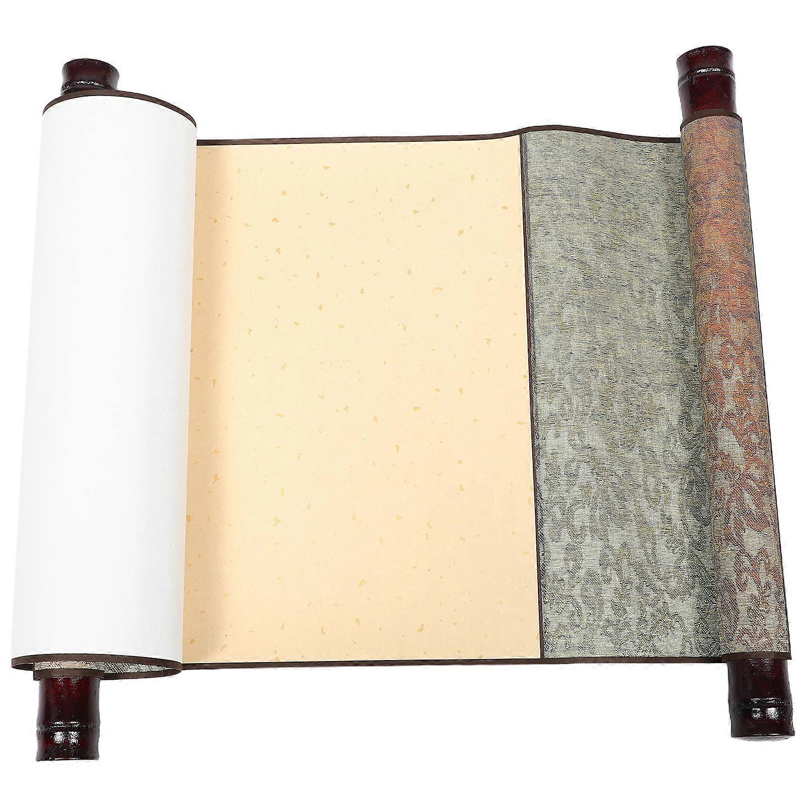 Blank Chinese Paper Scroll Double- Scroll for Painting Use