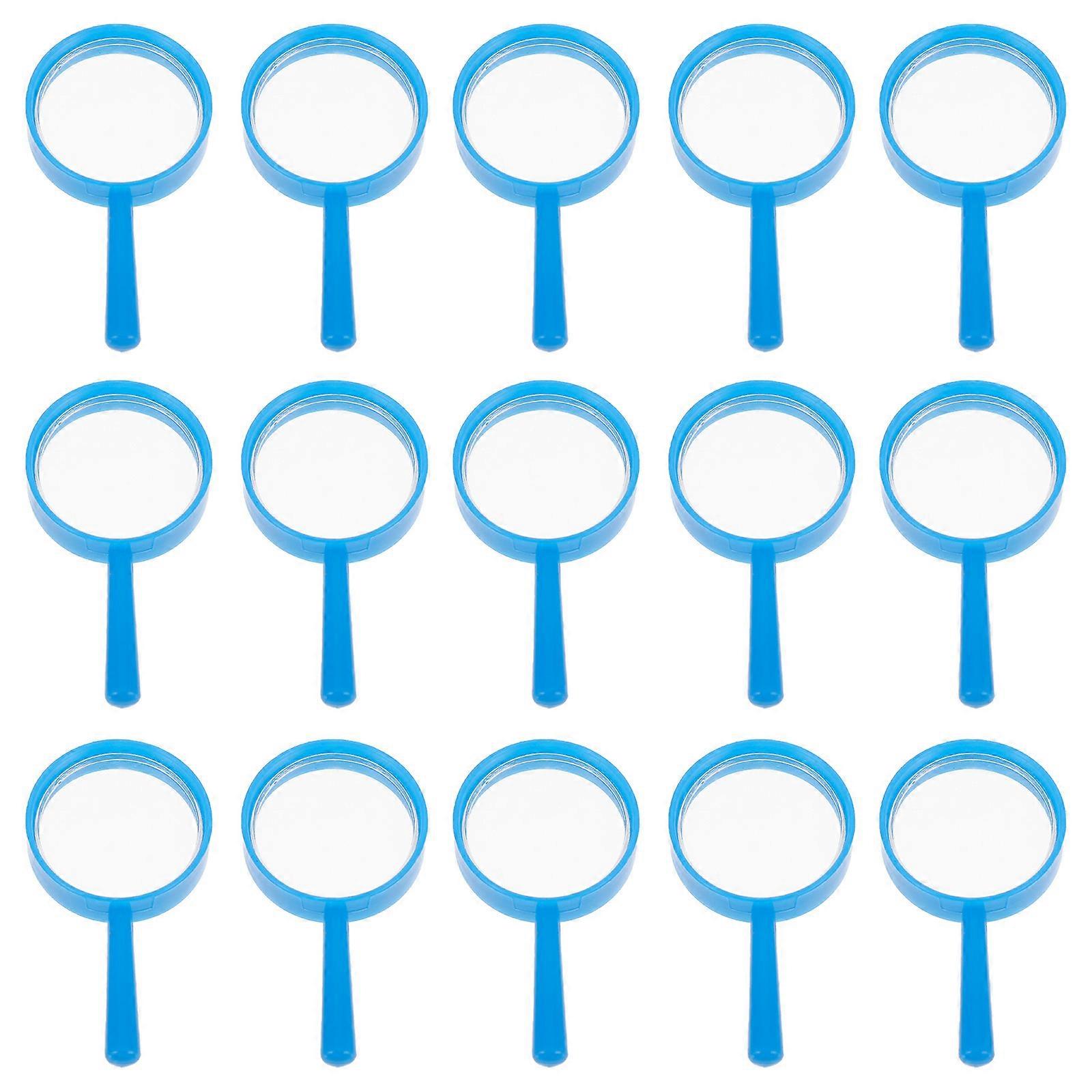 Handheld Magnifying Glass Mini Portable for Observation 15Pcs Multi Color