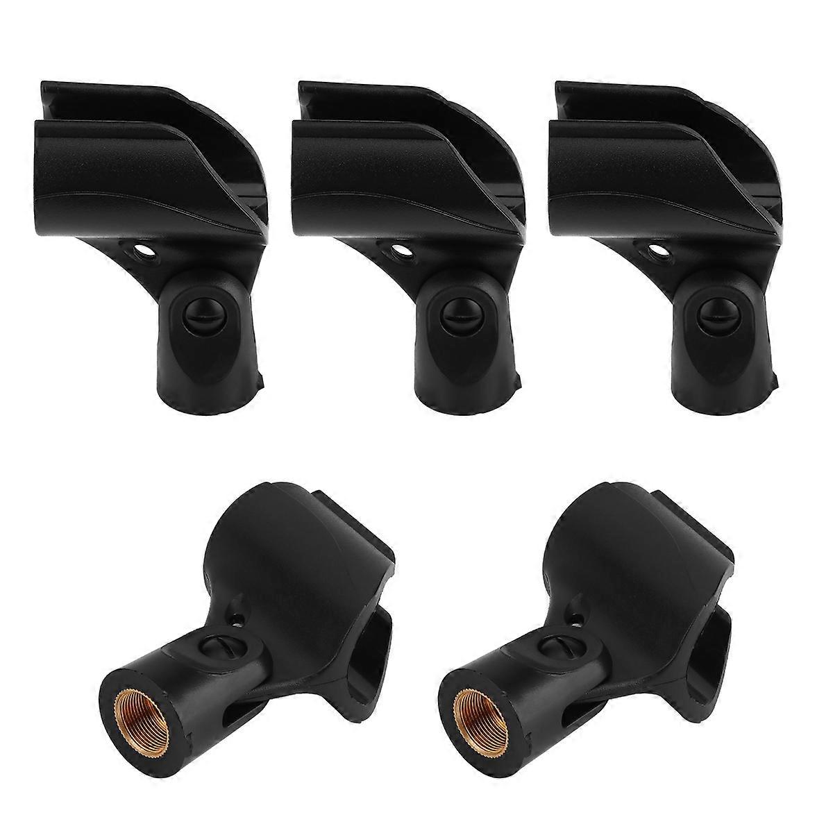 Microphone Clip Holder with Adapter for Safe Mic Mount 5Pcs Plastic Holders