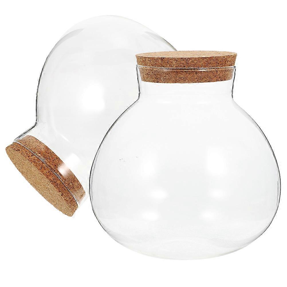 Decorative Landscape DIY Craft Home Decor Spherical Glass Material 2Set