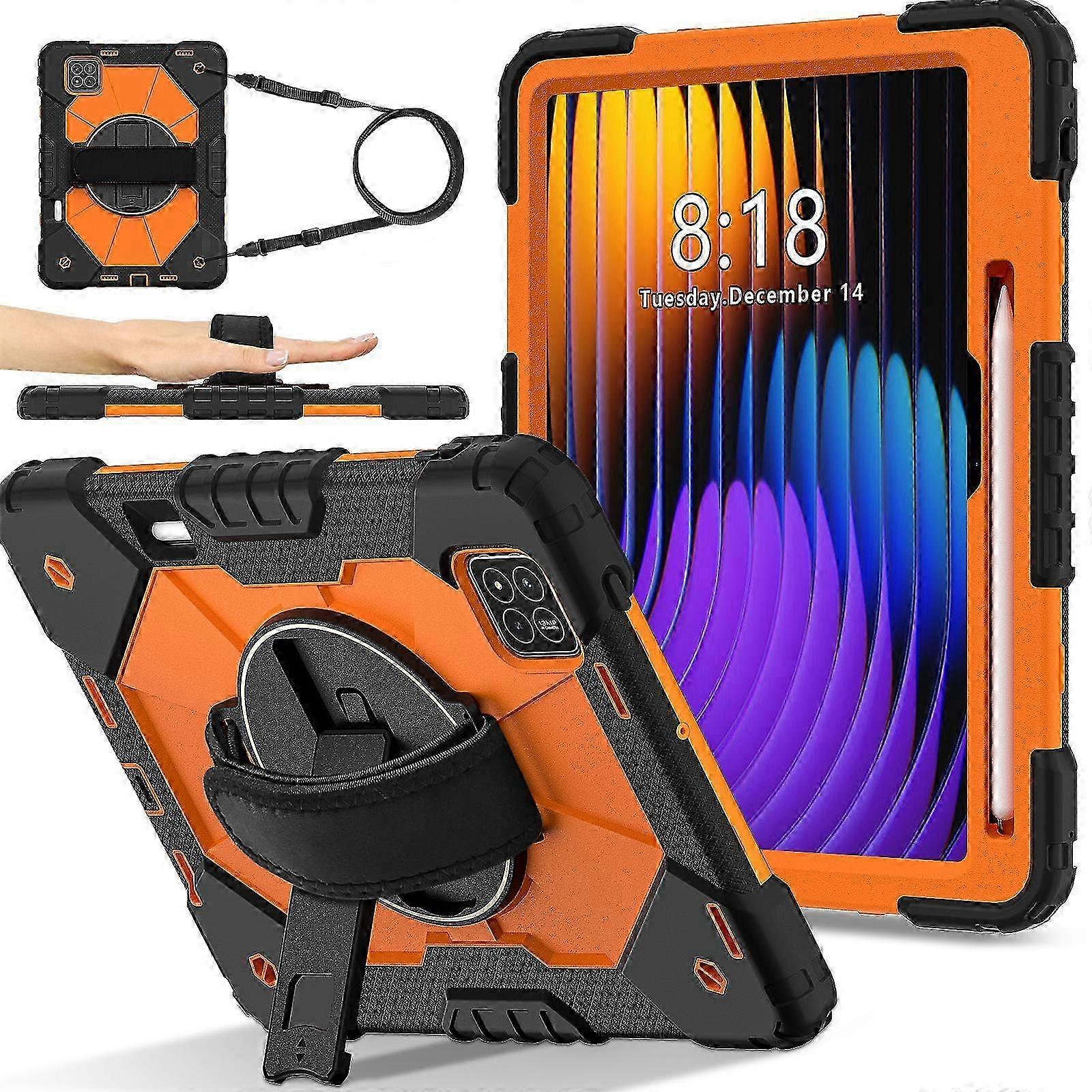 Contrast Color Robot Silicone Hybrid PC Tablet Case 2025