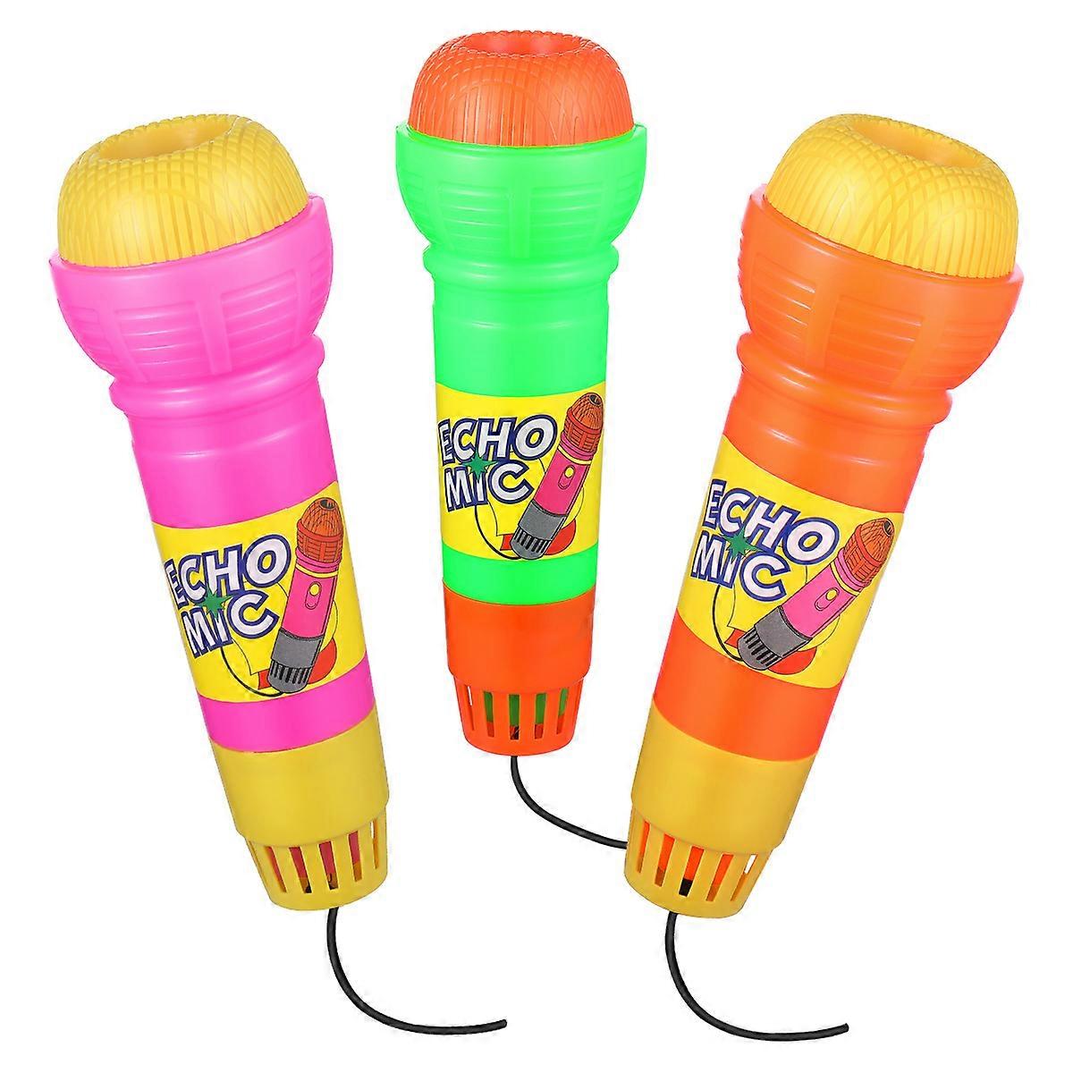 Echo Microphone Toy For Kids Pretend Play Assorted Color Compact Size 2Pcs