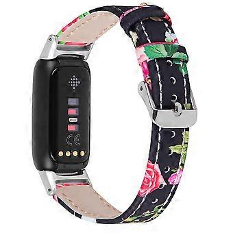 Top Layer Rindsleder Ersatz Smart Watch Band Verstellbare Handschlaufe für Fitbit Luxe
