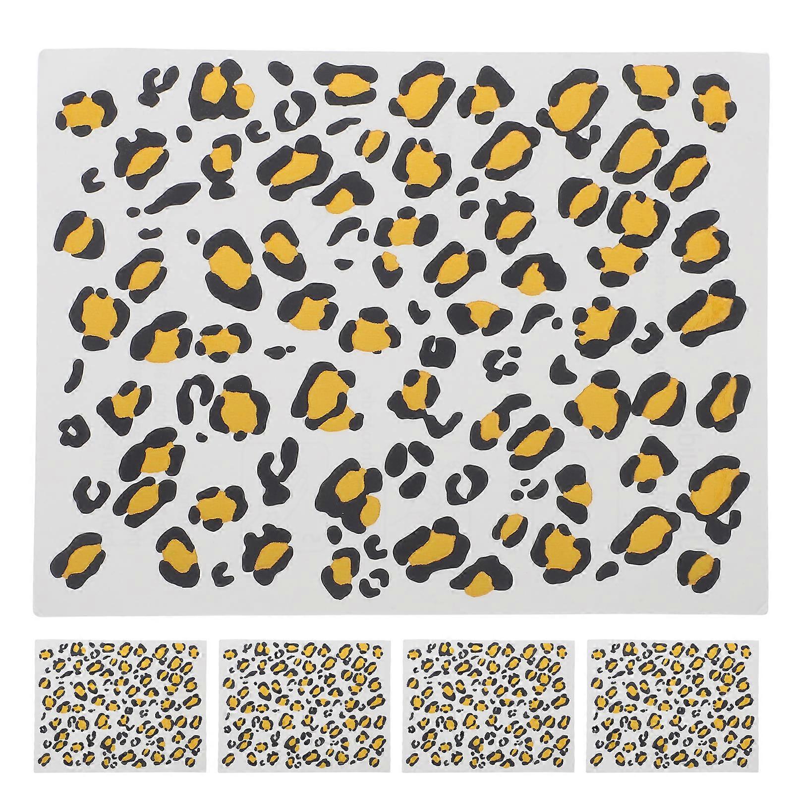 Leopard Fake Decorative Transfer Films with 24 Sheets for Party Use