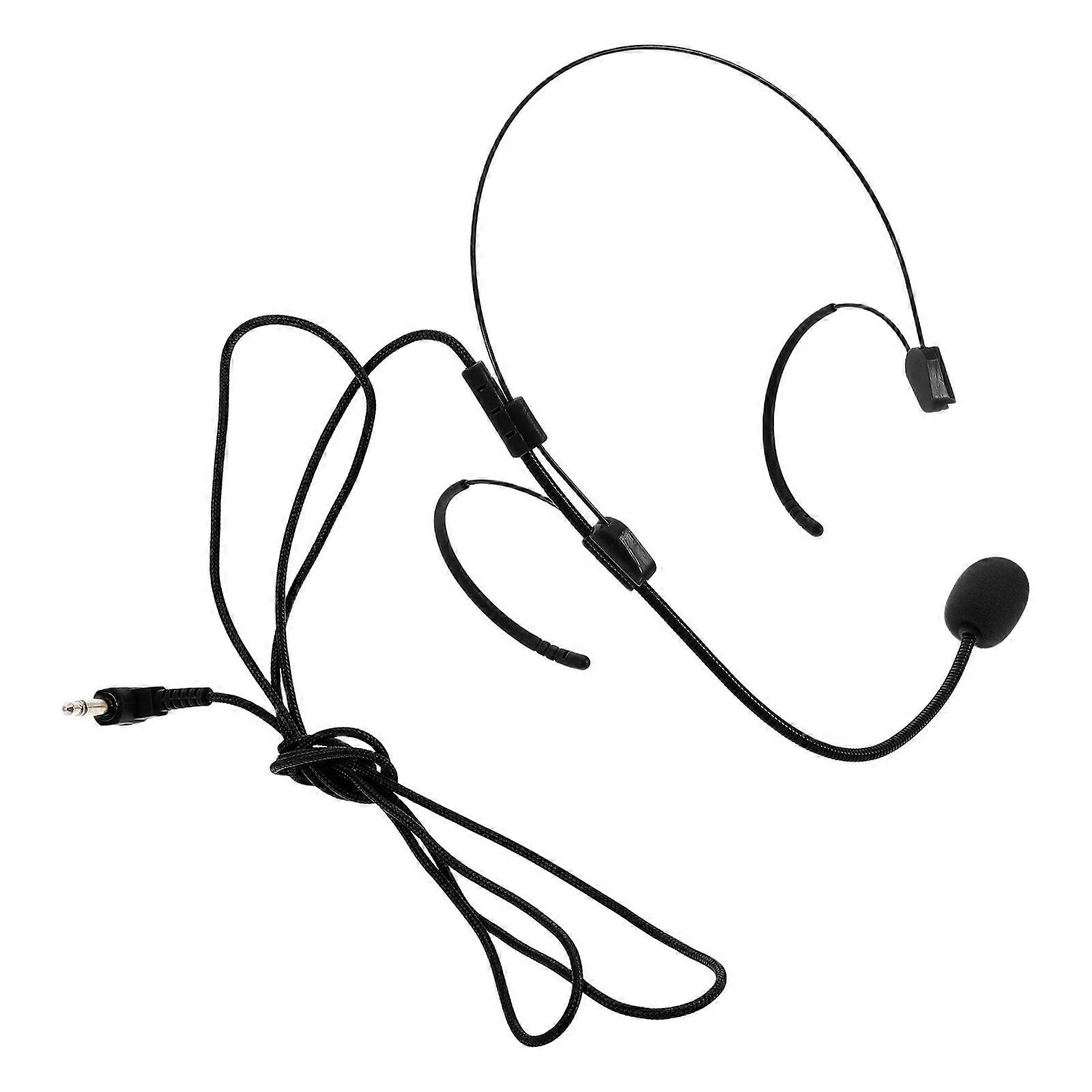Voice Amplifier Microphone Headset for Speaking 1 Piece Durable Black Headset