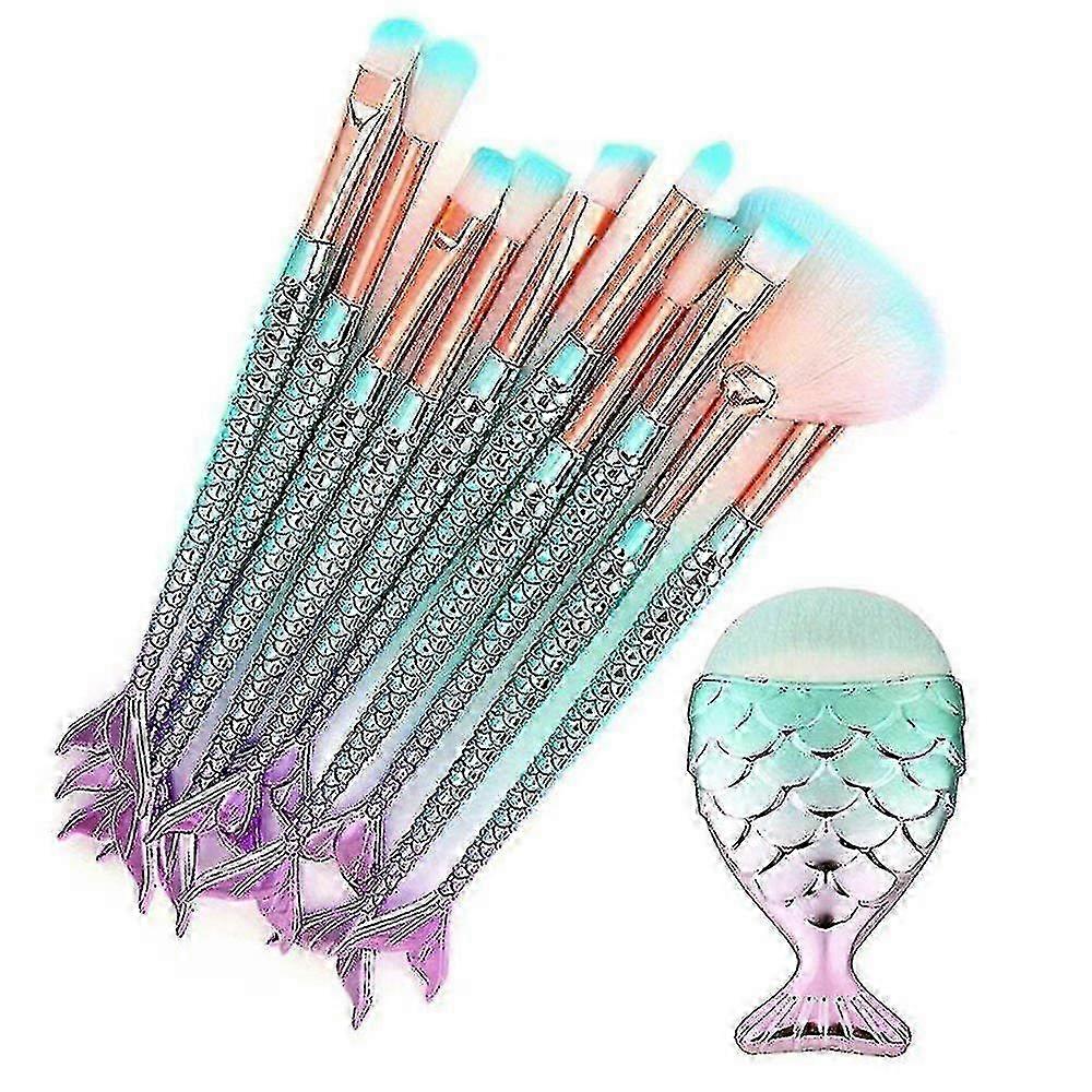 Mermaid Makeup Brushes 11pcs 3d Makeup Brushes Set