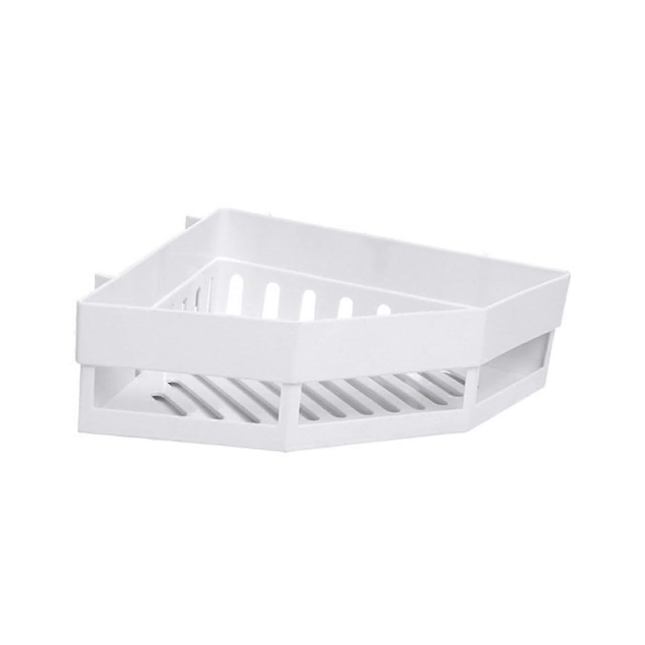 Bathroom Corner Shelf No Drill Wall Mount Shower Caddy with Hollow Drainage for Space Saving Storage