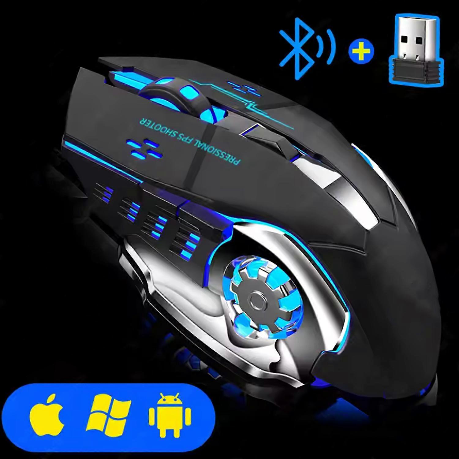 Rechargeable Wireless Mouse Gaming Computer Silent Bluetooth Mouse USB Mechanical E-Sports Backlight PC Gamer Mouse For Computer
