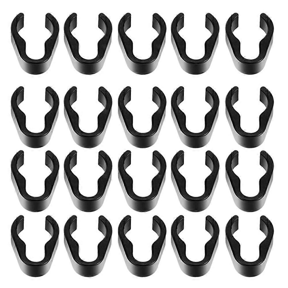 20 Pack Microphone Cable Clips for Stands, Plastic Holders for Studio Cable Management