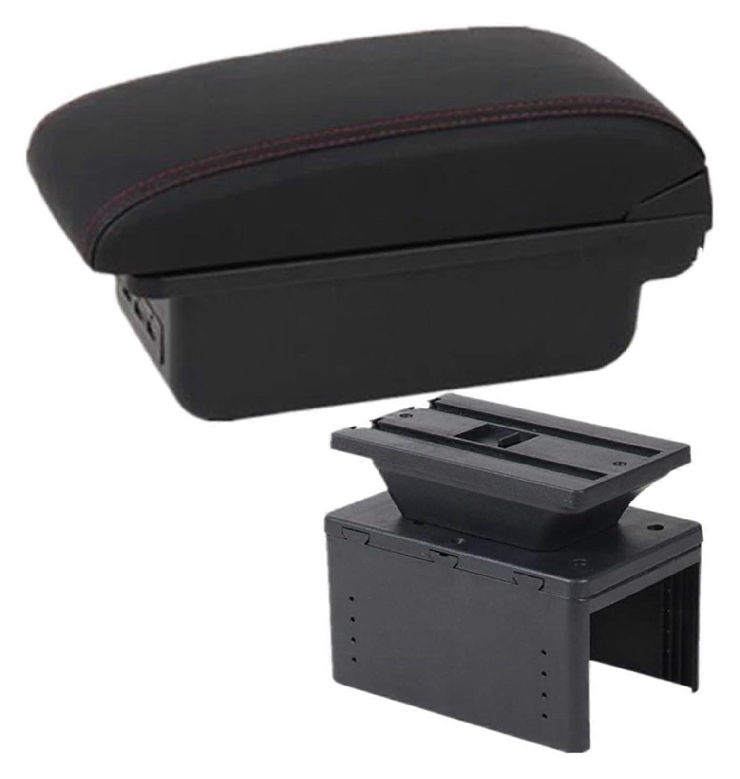 Armrest Box with USB Charging, Ergonomic Support, Adjustable Sliding Storage for Renault Clio 5