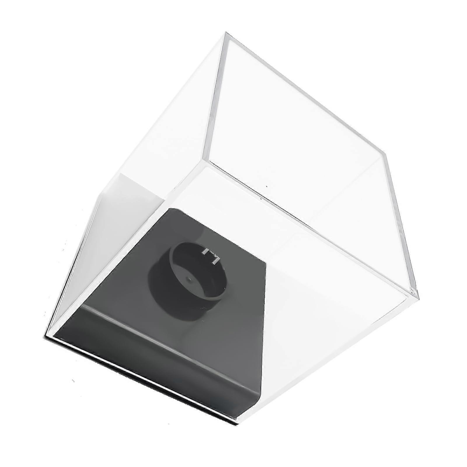 Clear Acrylic Baseball Display Case with Black Base, ScratchResistant Showcase Storage Box