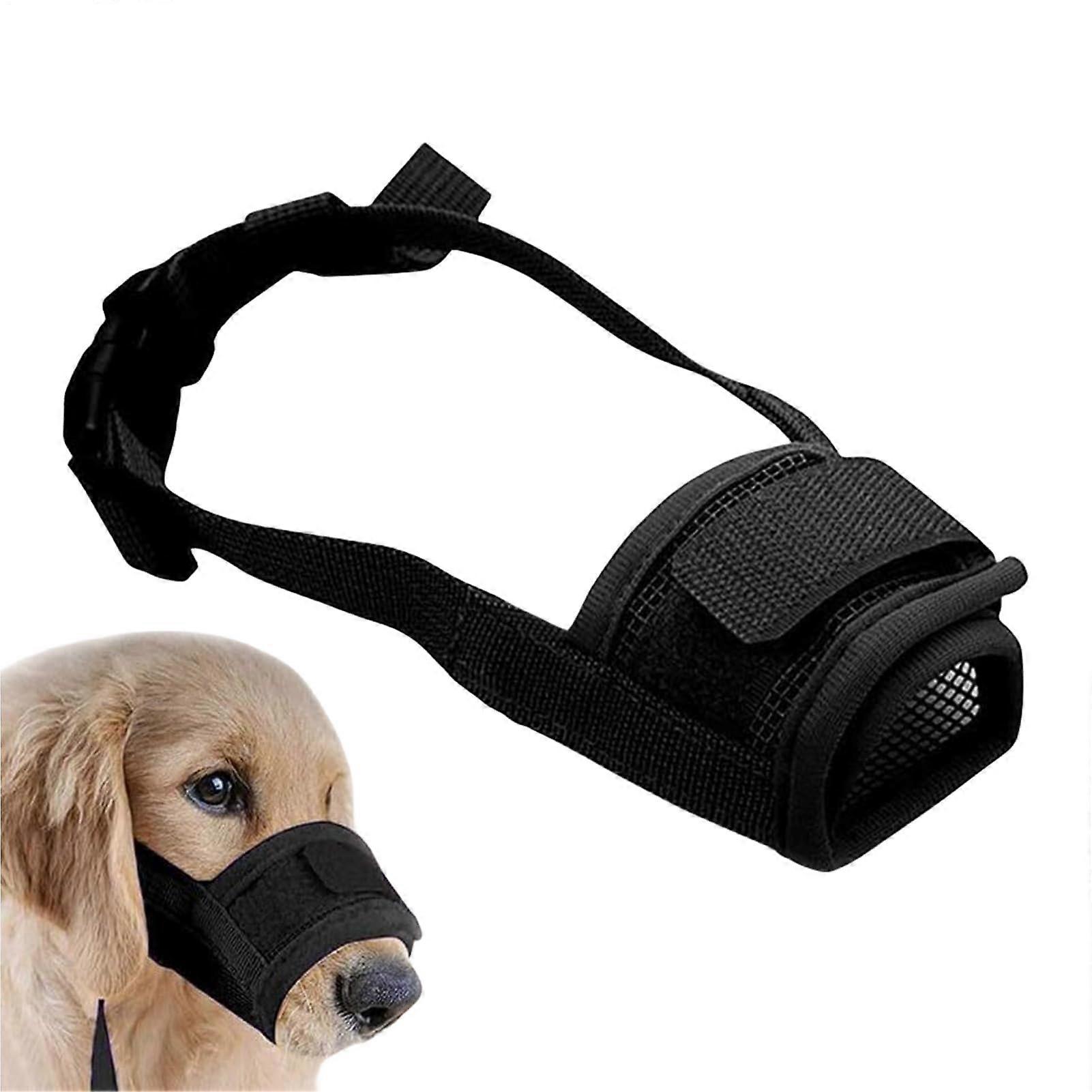 Adjustable Breathable Mesh Short Snout Dog Muzzle XL for Pugs Training and Walks