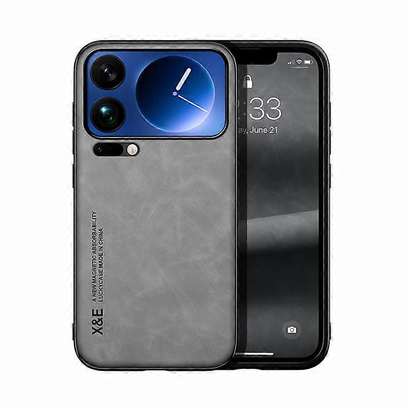 Skin Feel Magnetic Leather Back Phone Case