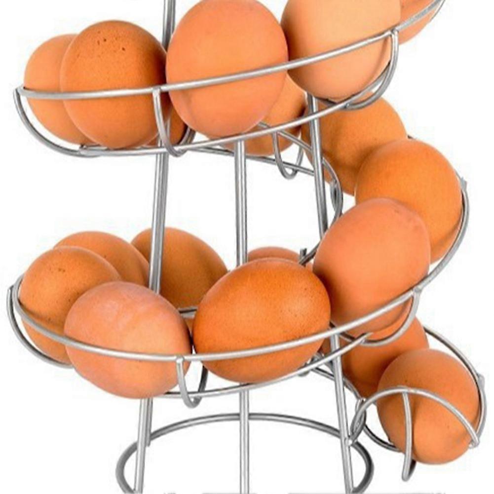 Kitchen Egg Rack, Spiral Egg Basket, Iron Practical Egg Storage Rack, Storage Rack Red