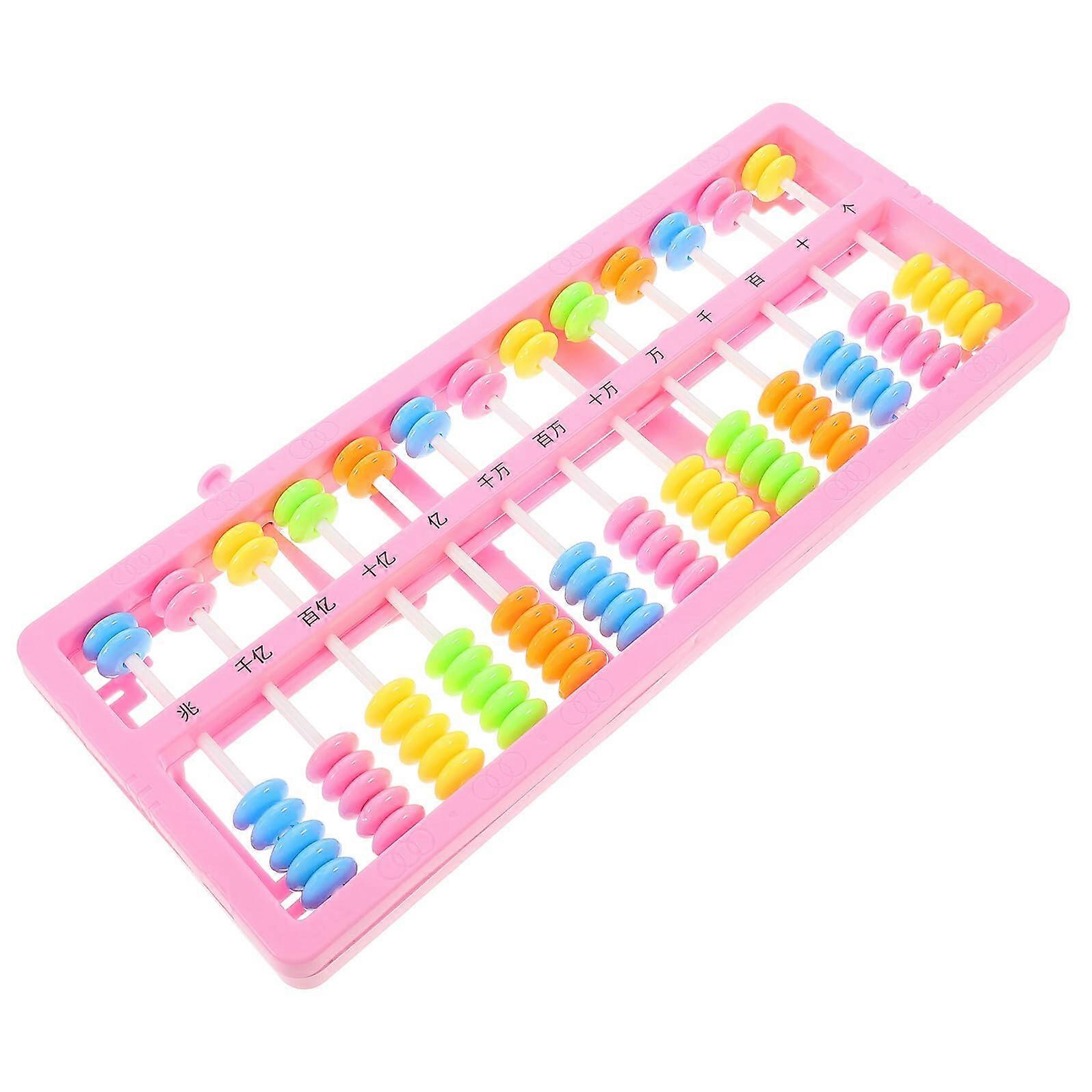 Traditional Wooden Abacus for Math Learning with Colorful Beads and Smooth Rounded Frame