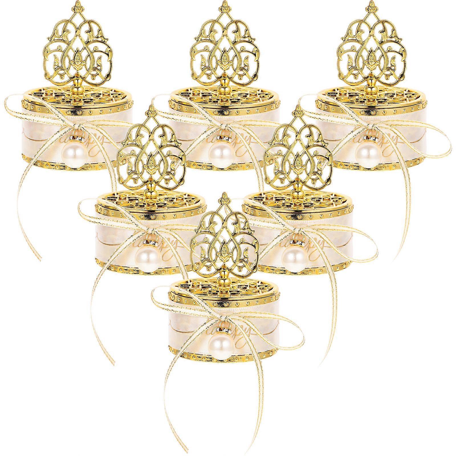 Golden Candy Box for Storage 60Pcs Chic Wedding Candy Wrapping Containers