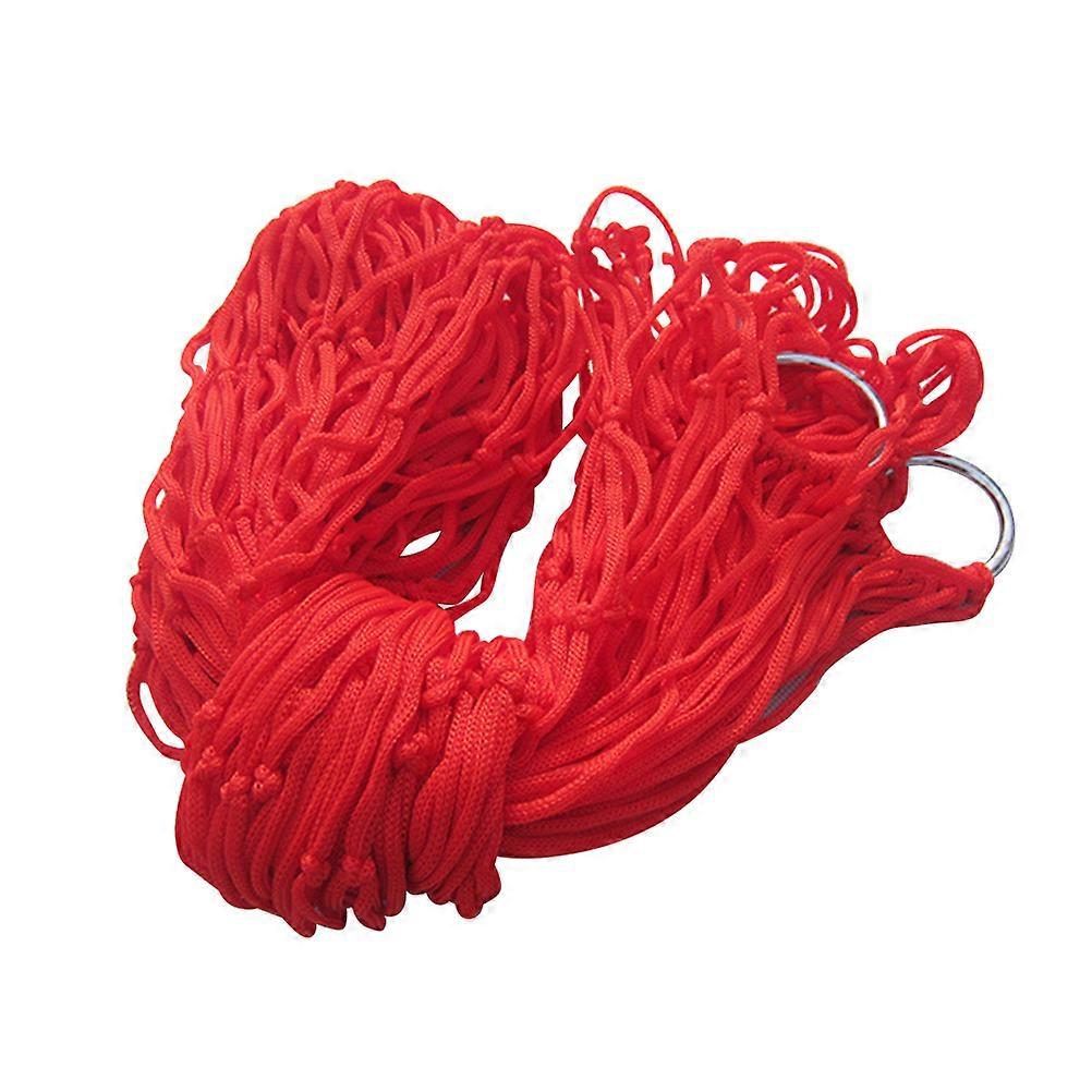 Sleeping Swing Hammock Outdoor Leisure Bed Hanging Nylon Red