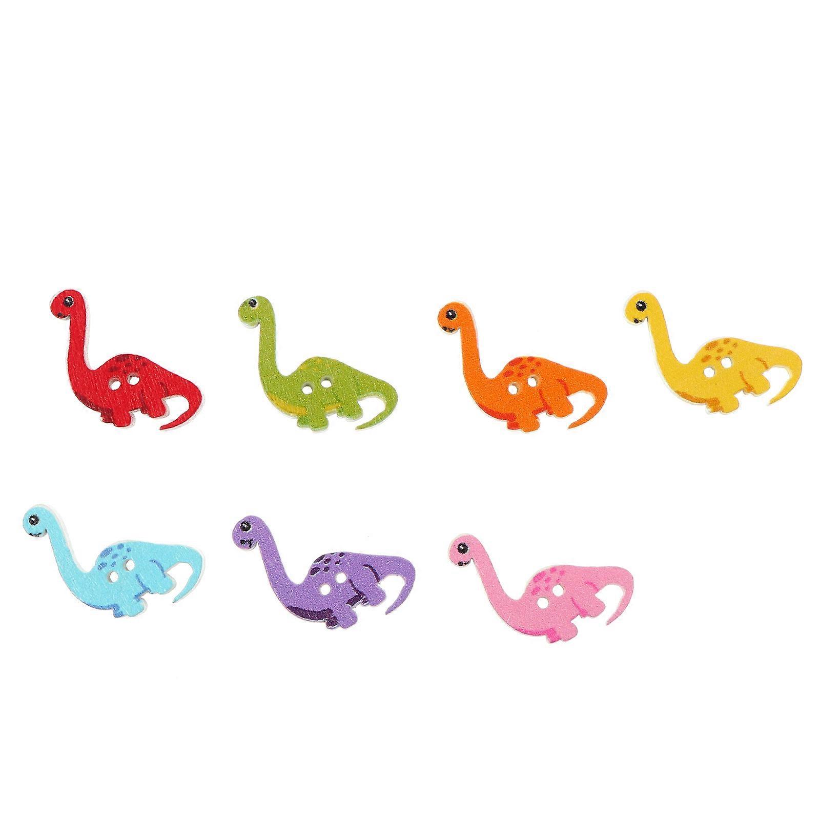 Creative Wood Buttons for Decoration Sewing Fasteners 100Pcs Assorted Color