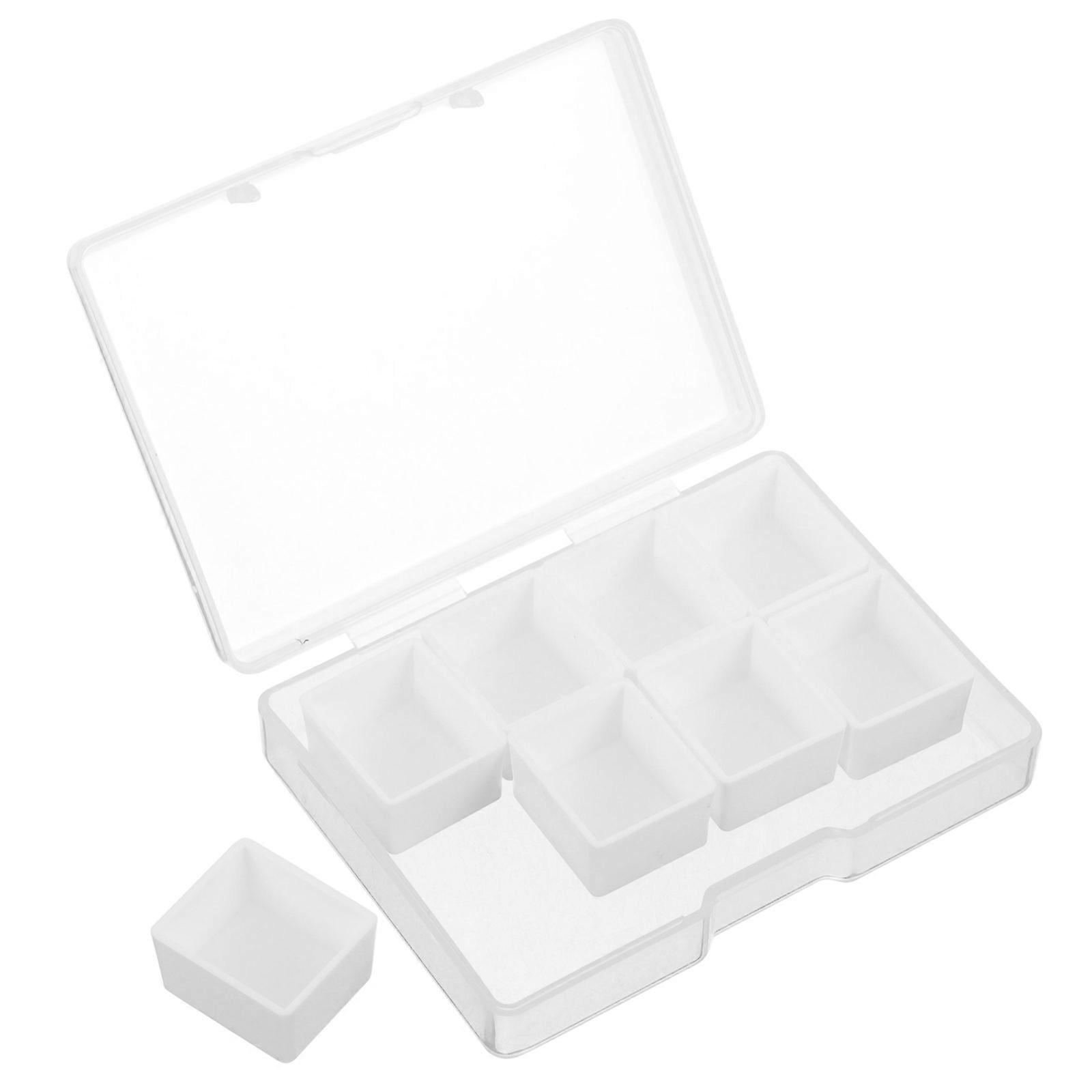 Pigment Storage Case Transparent Plastic Pigment Box for Storage 1Set