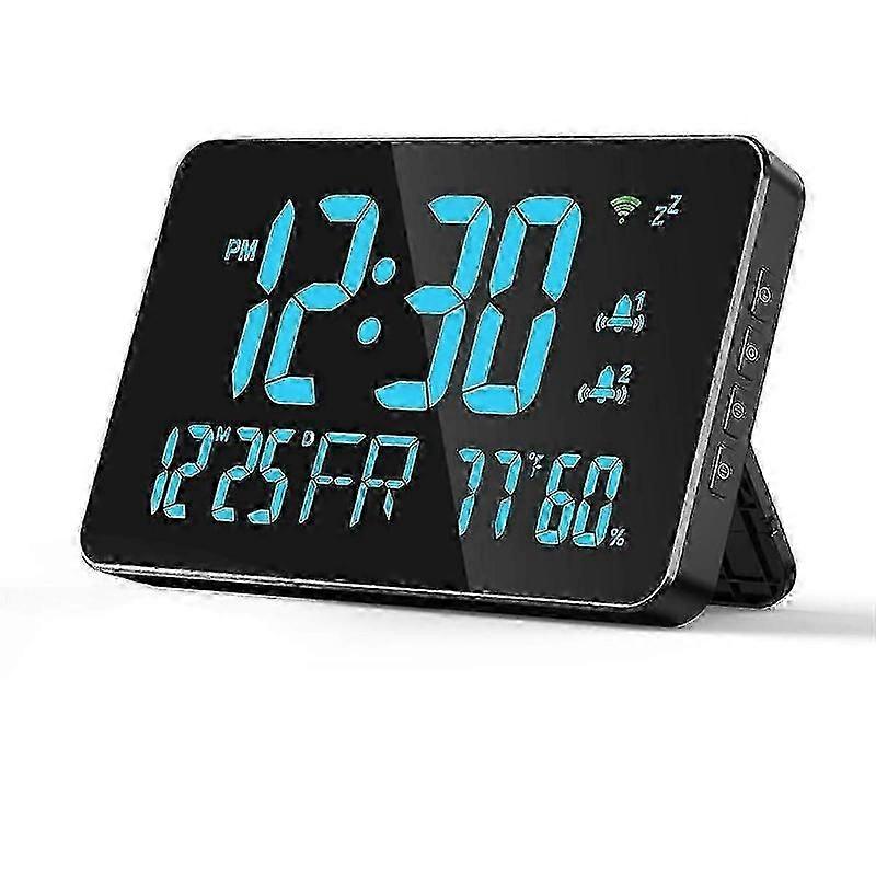 WiFi Digital Clock with Large Display Temperature Humidity Week