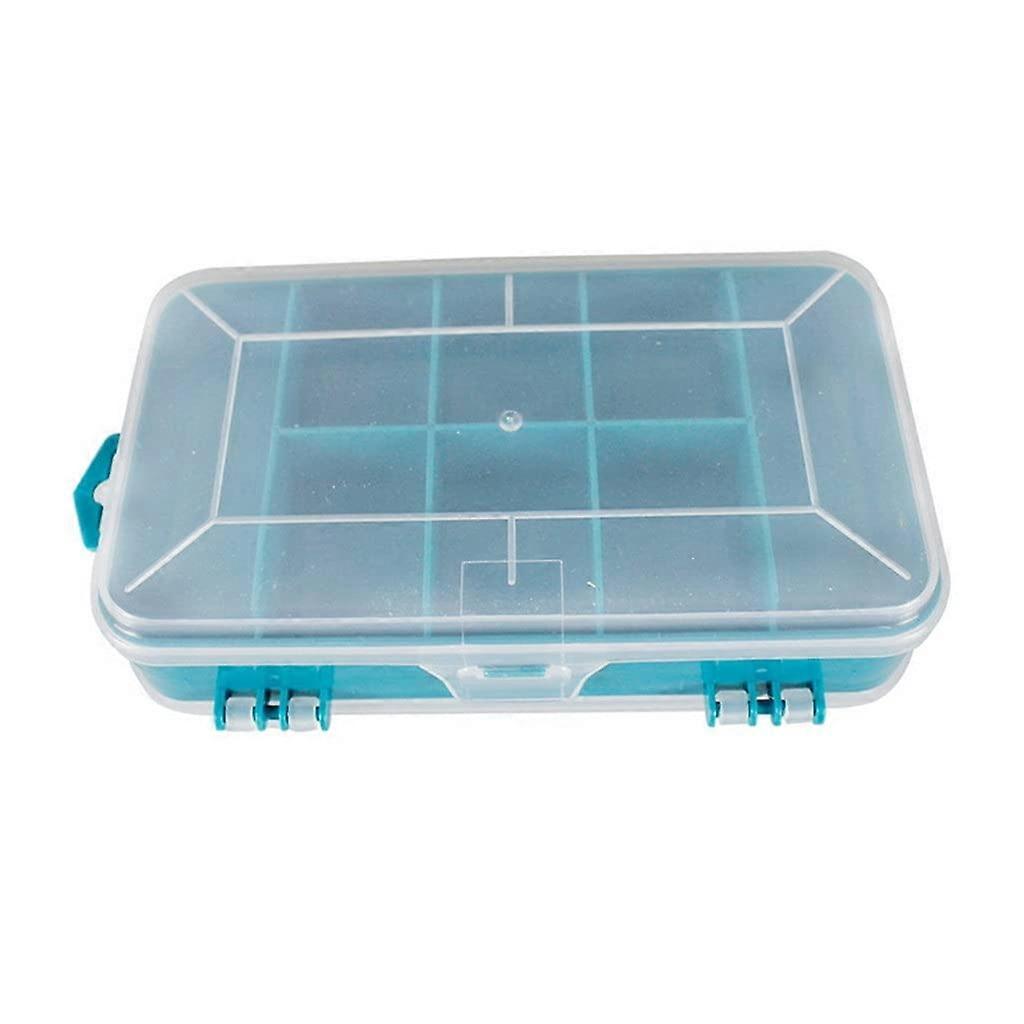 DoubleSided Screw Storage Box 13 Grid Transparent Plastic Organizer Case Green