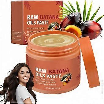 Raw Batana Oils Paste,Long-Lasting Moisturizing Batana Oil Paste for Hair Growth,Raw Batana Oil Hair Mask Strengthener oil Repair Split Ends,Prevents