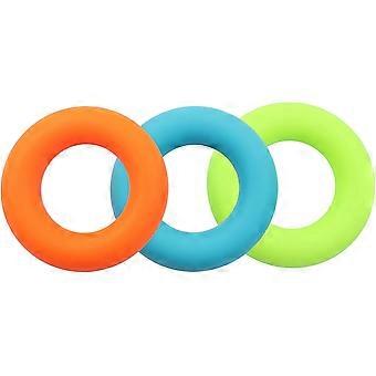 Juego de 3 anillos de silicona para entrenamiento de fuerza de agarre: fortalecedor de agarre para mejorar la fuerza muscular y la rehabilitación (3 niveles de resistencia)