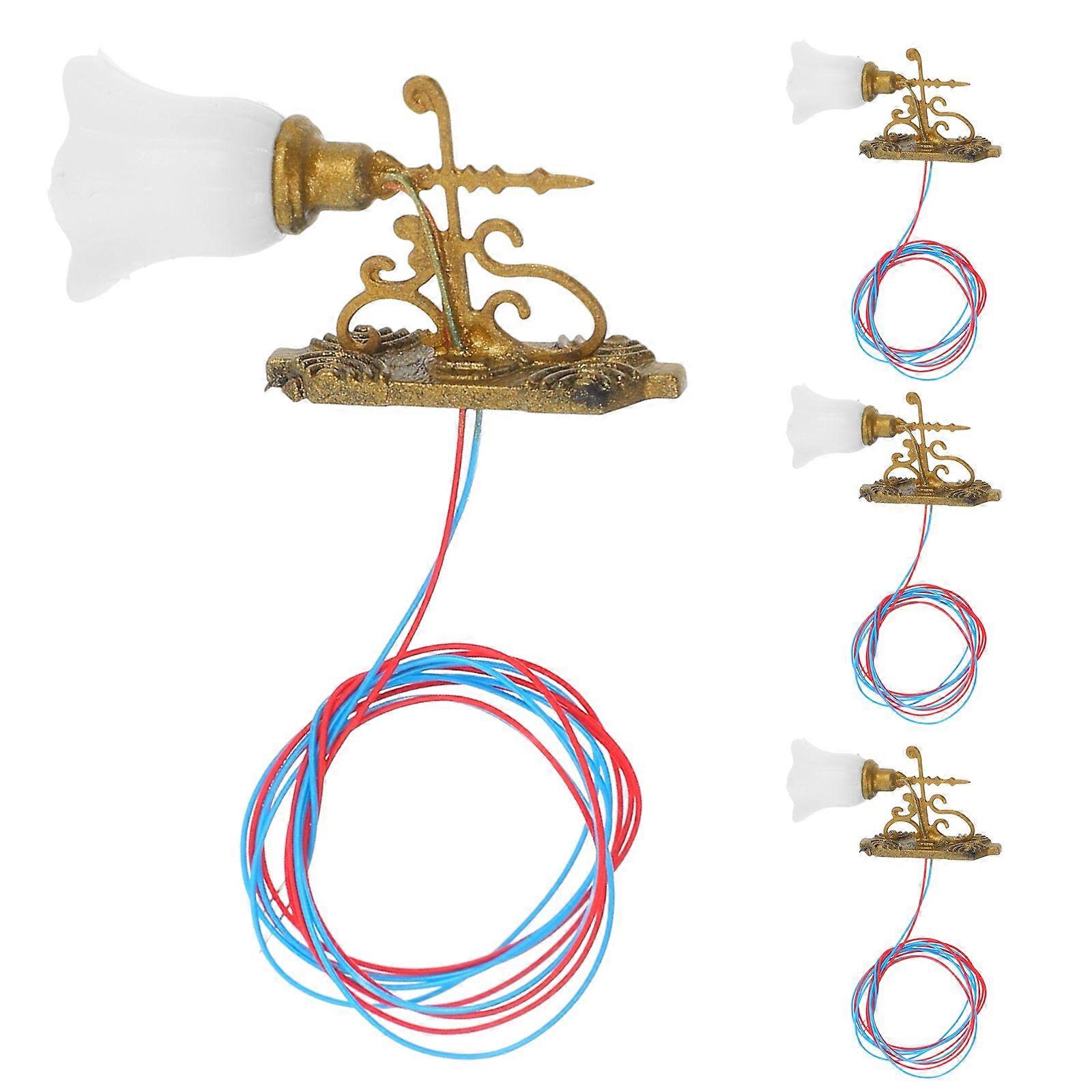 4pcs Simulated Mini Yard Lights Model Light Model Sand Table Lamp Decorations
