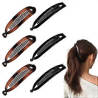 6 Stück Bananenclips, 15,5 cm große Bananenclips für Damen, fester Halt, geeignet