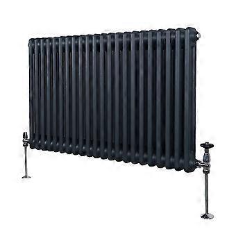 Traditional 2 Column Radiator 600mm x 1012mm Modern Central Heating Heater Matt Anthracite Grey