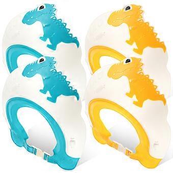 Kids Shower Caps Adjustable Baby Hair Washing Caps 4Pcs Assorted Colors