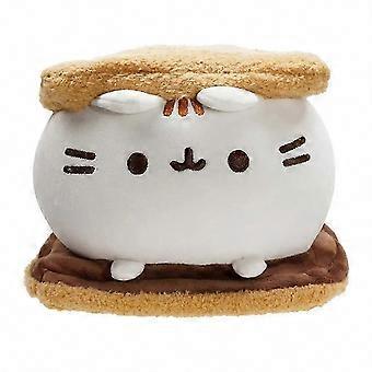 Adorable peluche de gato con forma de galleta de chocolate, suave almohada de peluche, compañero para dormir, regalo de decoración para el hogar para cumpleaños infantiles.