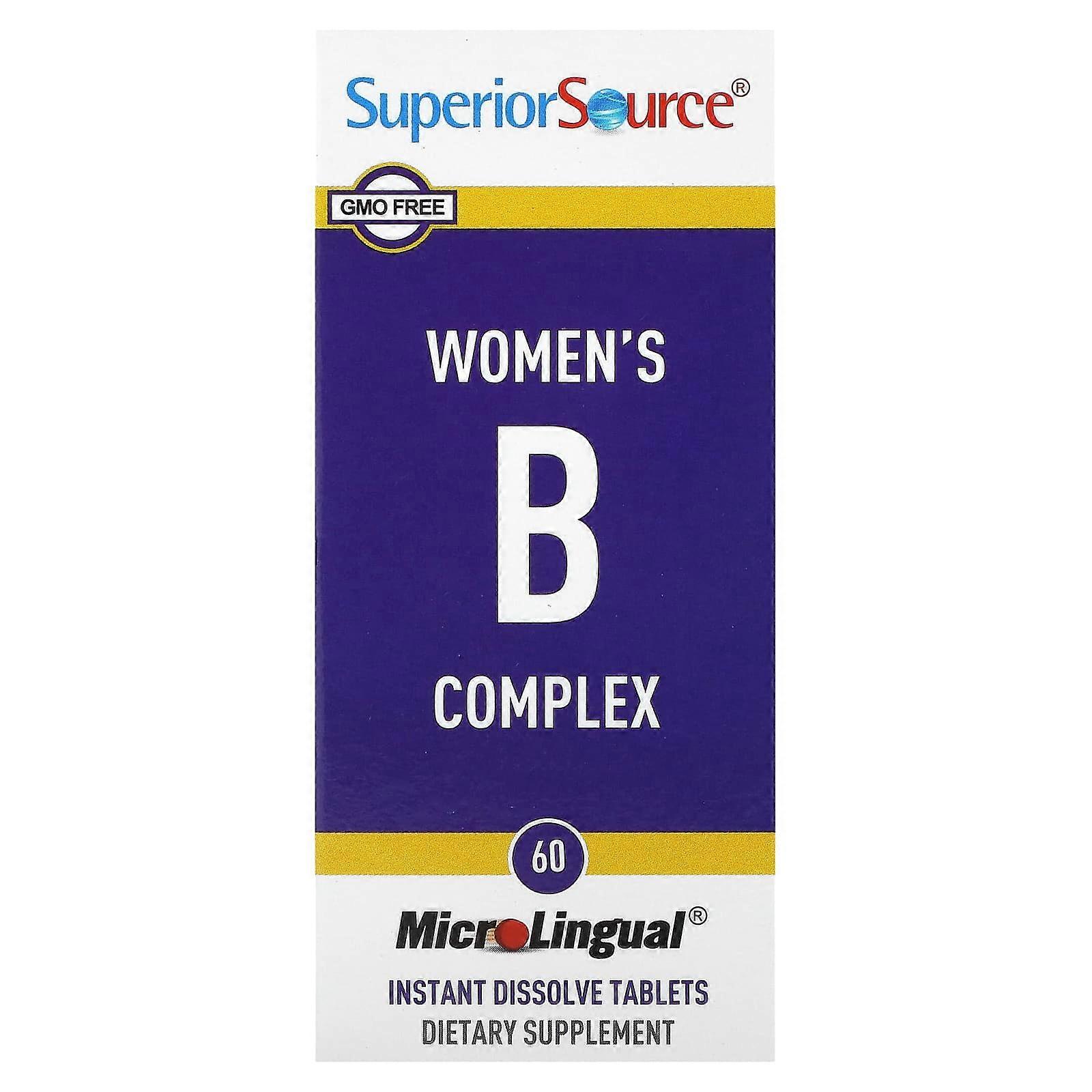 Superior Source, Women's B Complex, 60 MicroLingual Instant Dissolve Tablets, 3-Pack