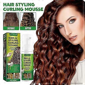 Jaysuing mousse coiffante cheveux bouclés moelleux Soin hydratant cheveux bouclés anti-crépus mousse coiffante