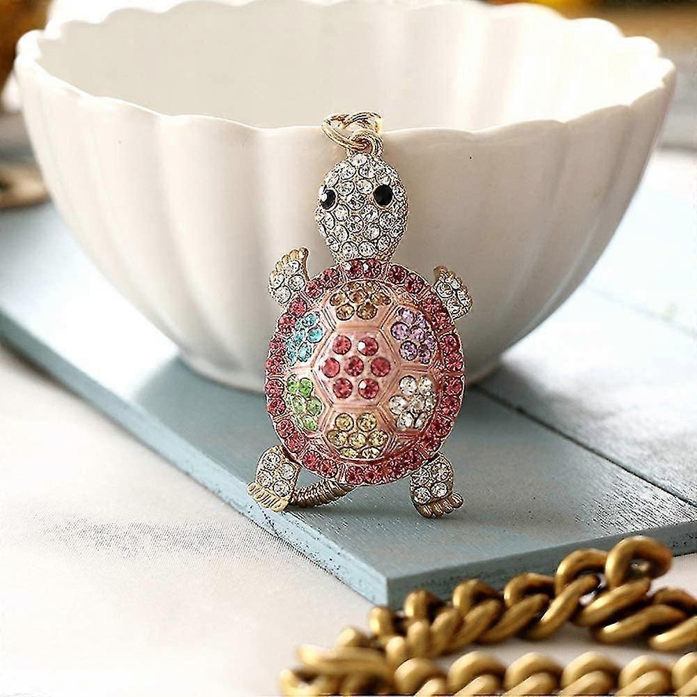 Turtle Rhinestone Keychain, Sparkling Crystal Keychain Gift
