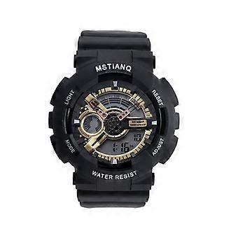 Analoge Digitaluhr für Herren mit Kunststoffgehäuse und -armband
