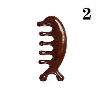 Body Meridian Massage Comb Resin Five Wide Tooth Comb Acupuncture Helper Blood Circulation Anti-Static Smooth Hair