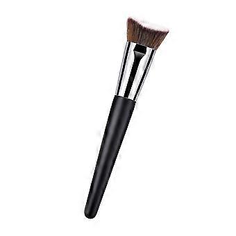Powder Foundation Brush Half Moon Shape Wooden Handle Makeup Brush For Women Daily Use Multi Color 1Pcs
