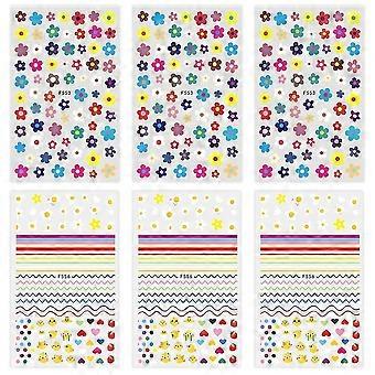 Patterns Nail Art Stickers Decals For Women Kids, Self-adhesive Spring Girls Manicure Salon Gift Nail Art Stickers