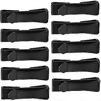 Correa de ajuste del clip de la cola Hebilla de ajuste de la hebilla de control de la corredera rápida para las correas de ajuste de la mochila (negro) (10pcs)