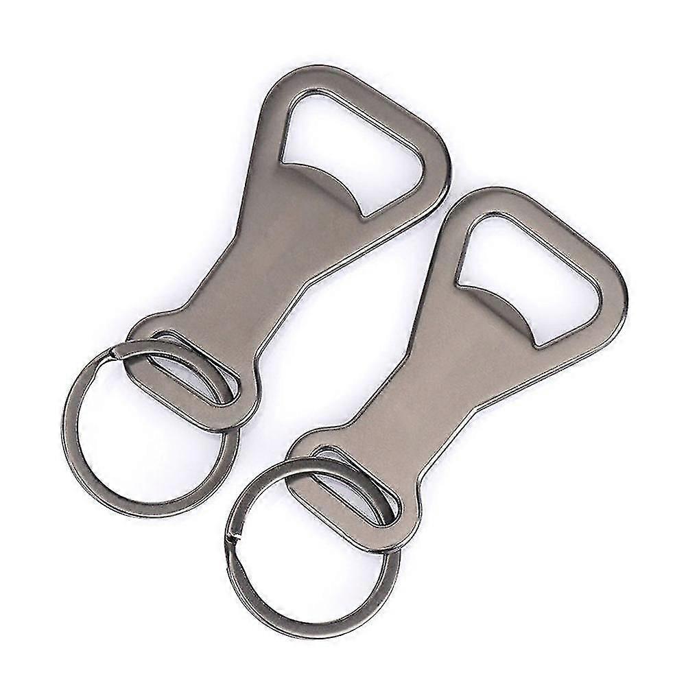 2 Pcs Mini Keychain Creative Beer Metal Bottle Opener