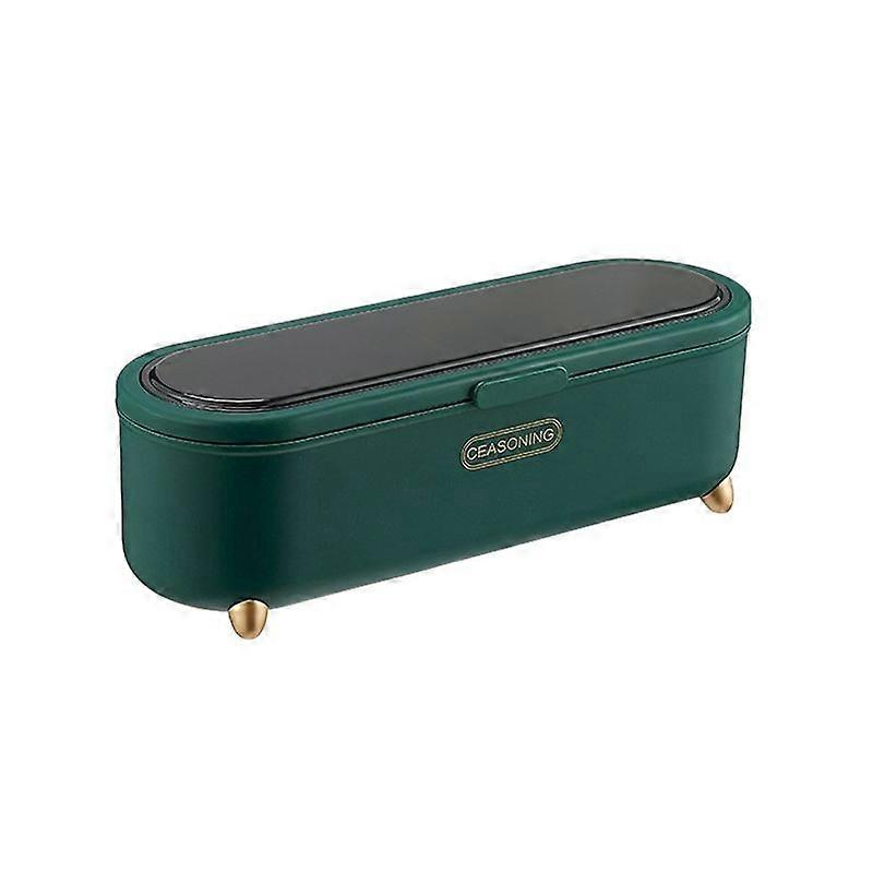 Quick Drain Tableware Container with Lid Plastic Silverware Countertop Storage Organizer Kitchen Accessories