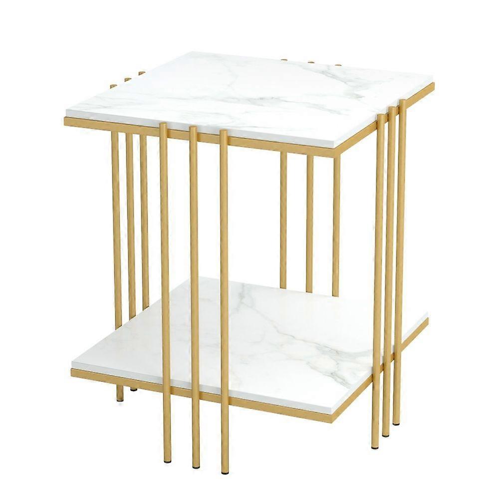 Large Marble Side Table Sofa Corner Accent Table for Living Room
