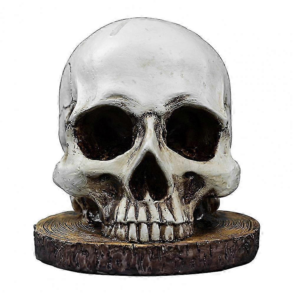 Spooky Skeleton Head Knife Stand with 7 Slots