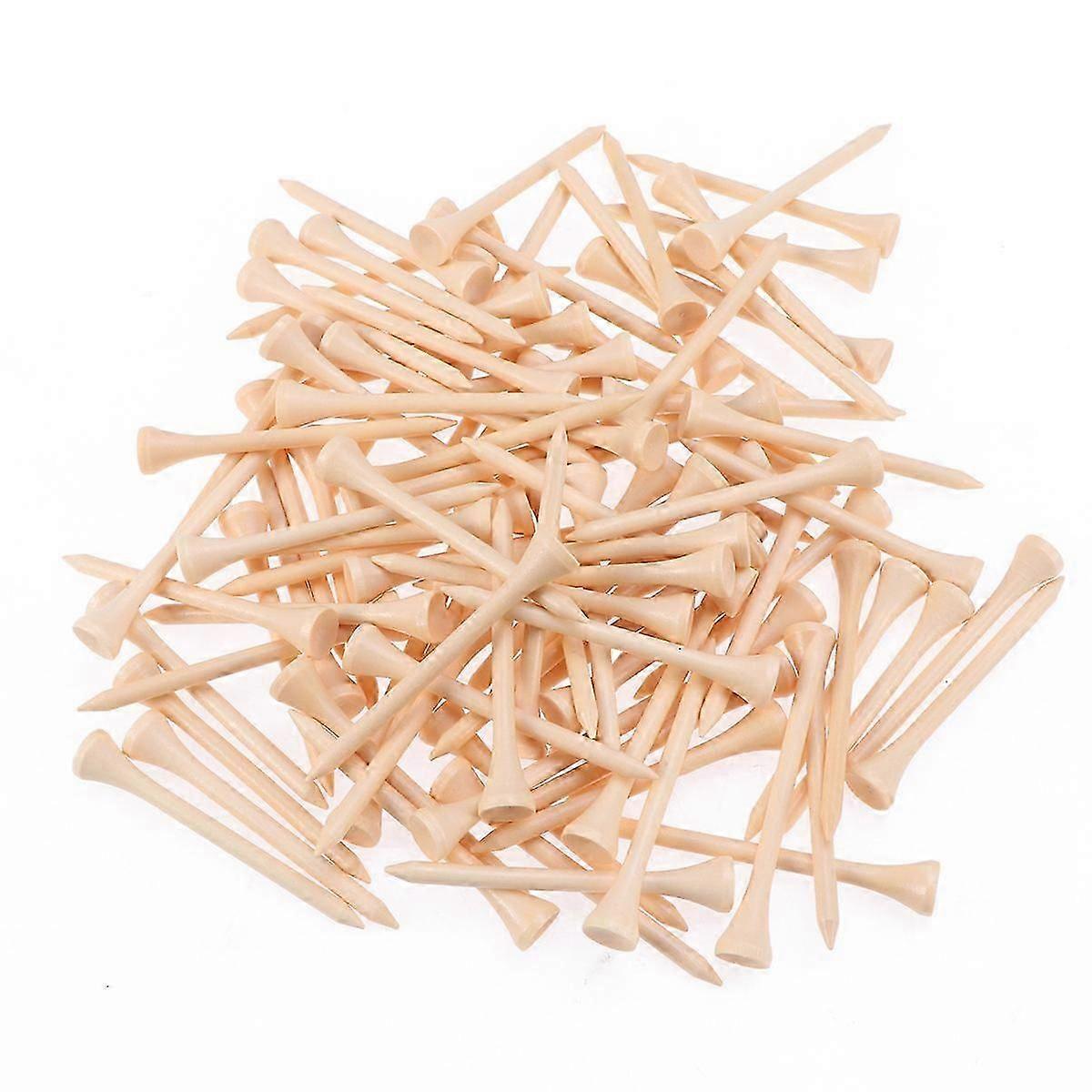 Golf Wooden Tees | Solid Wood | 100Pcs Set | Durable Training Accessories