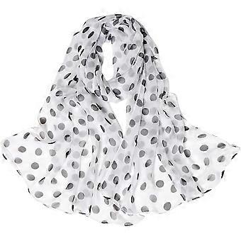 Sjaals voor dames, lichtgewicht print, sjaal met stippenpatroon, modieuze chiffon
