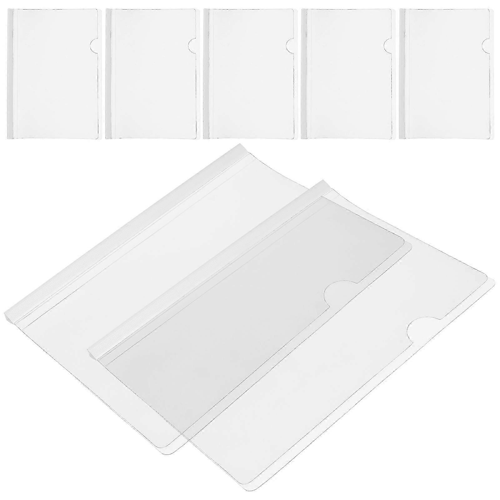 10pcs Clear Report Covers compatible with Paper Multi-function File Folders with Sliding Bars File Covers (B5)
