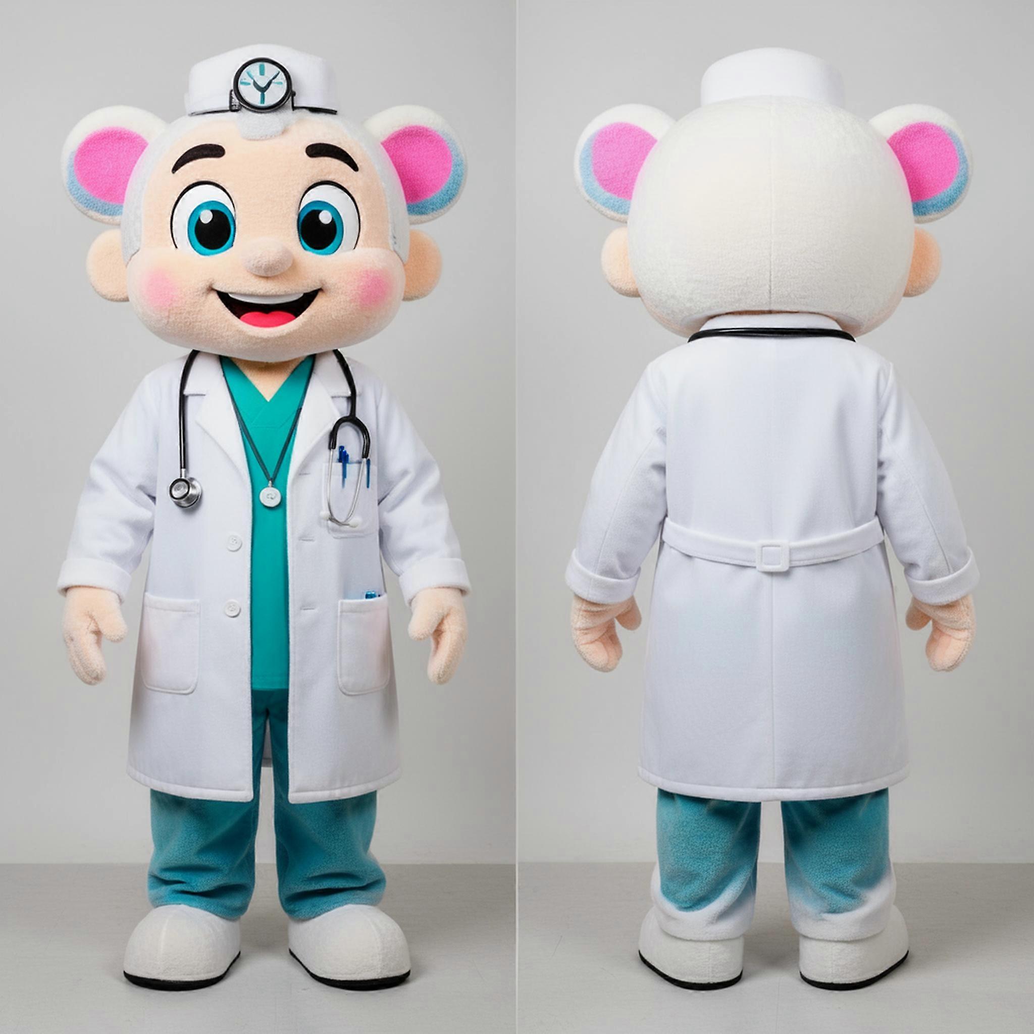 MASTICOT White Friendly Doctor Mascot