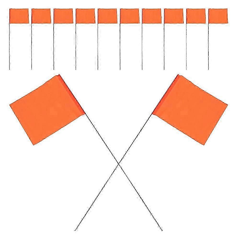 Orange Marker Flags Ground Marker Flags for Yard Use 25Pcs Set